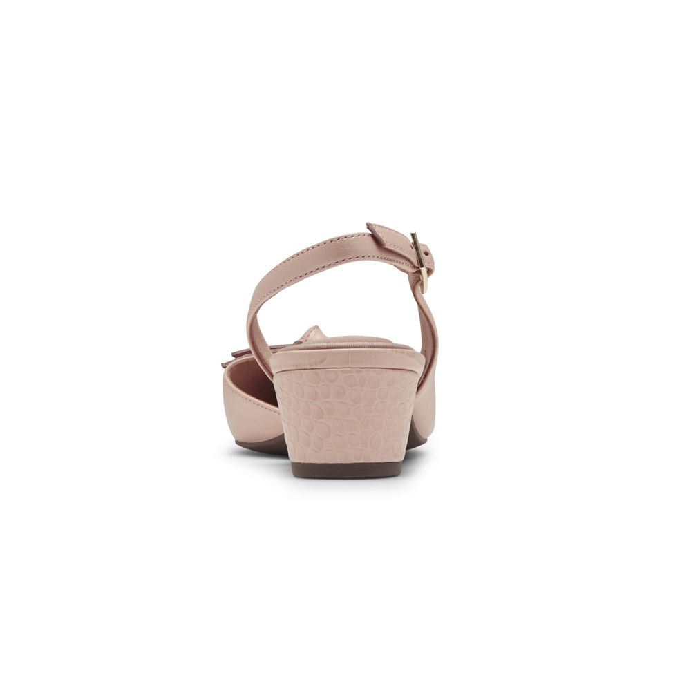 Sapatos De Salto Rockport Mulher Rosa - Total Motion Gracie Bow Slingback - 47856TUKC